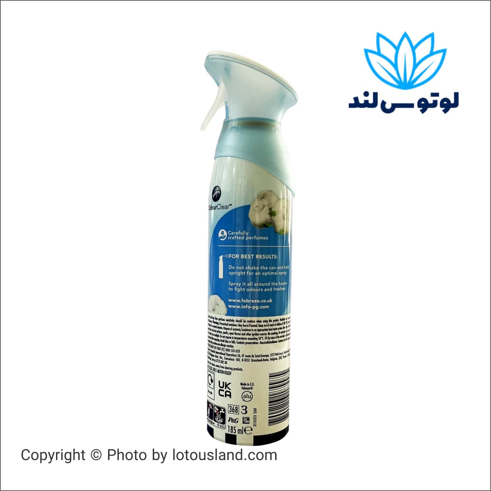 اسپری خوشبوکننده هوا فبرز مدل cotton fresh — تصویر ۳