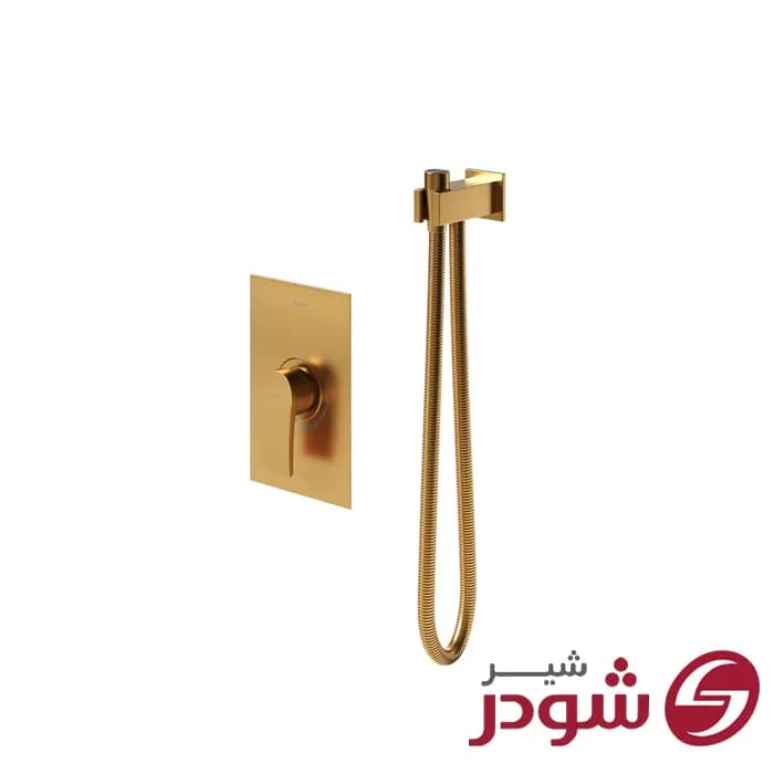 شیر توالت توکار مدل رومرپلاس کروم شودر — تصویر ۳