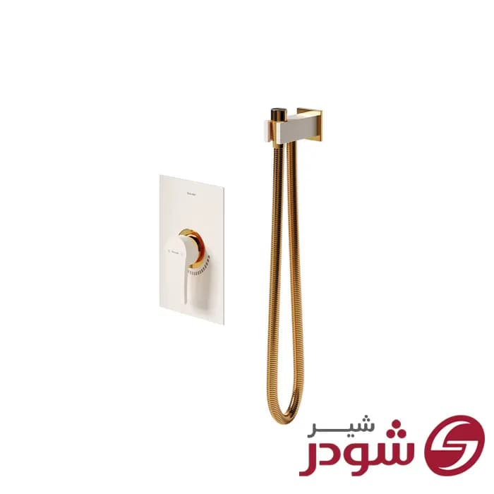 شیر توالت توکار مدل رومرپلاس کروم شودر — تصویر ۶
