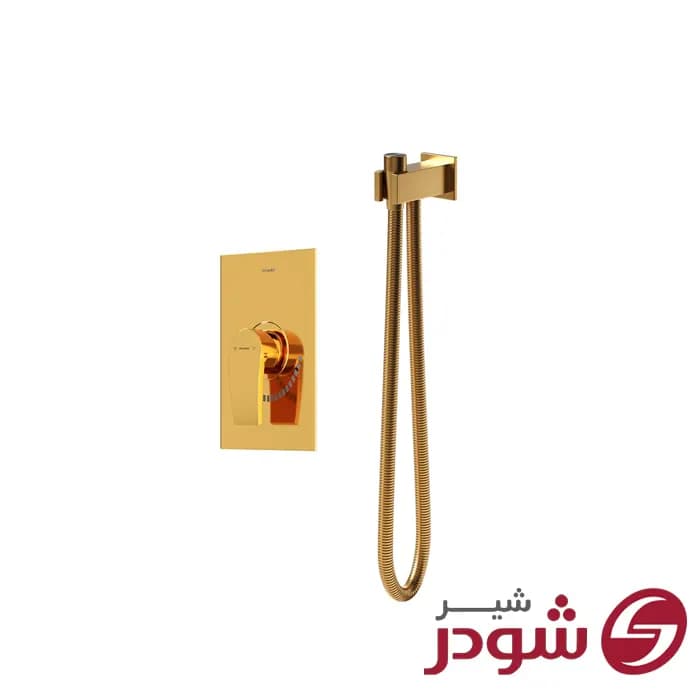 شیر توالت توکار مدل رومرپلاس کروم شودر — تصویر ۵