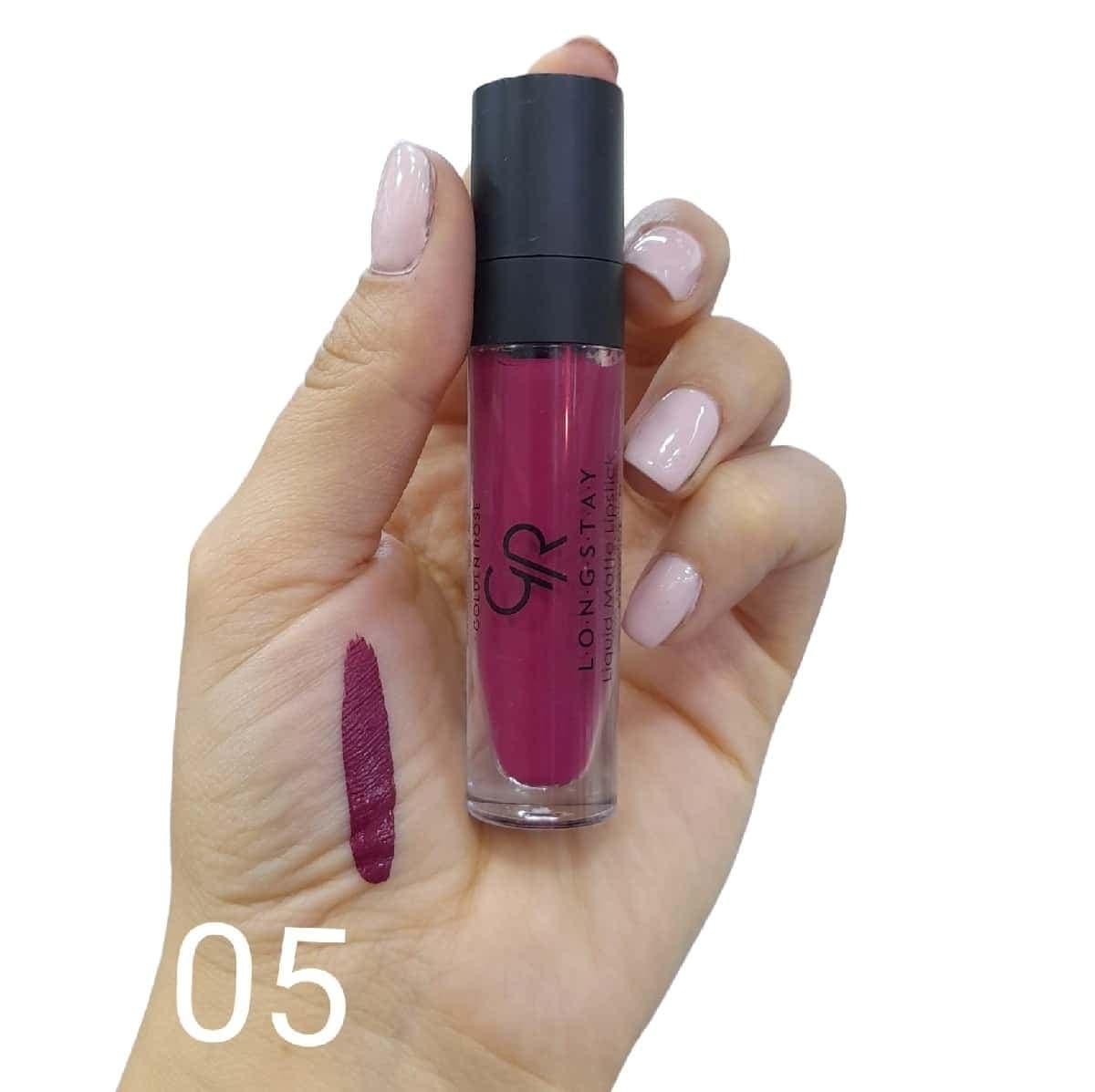رژ لب مایع گلدن رز شماره 05