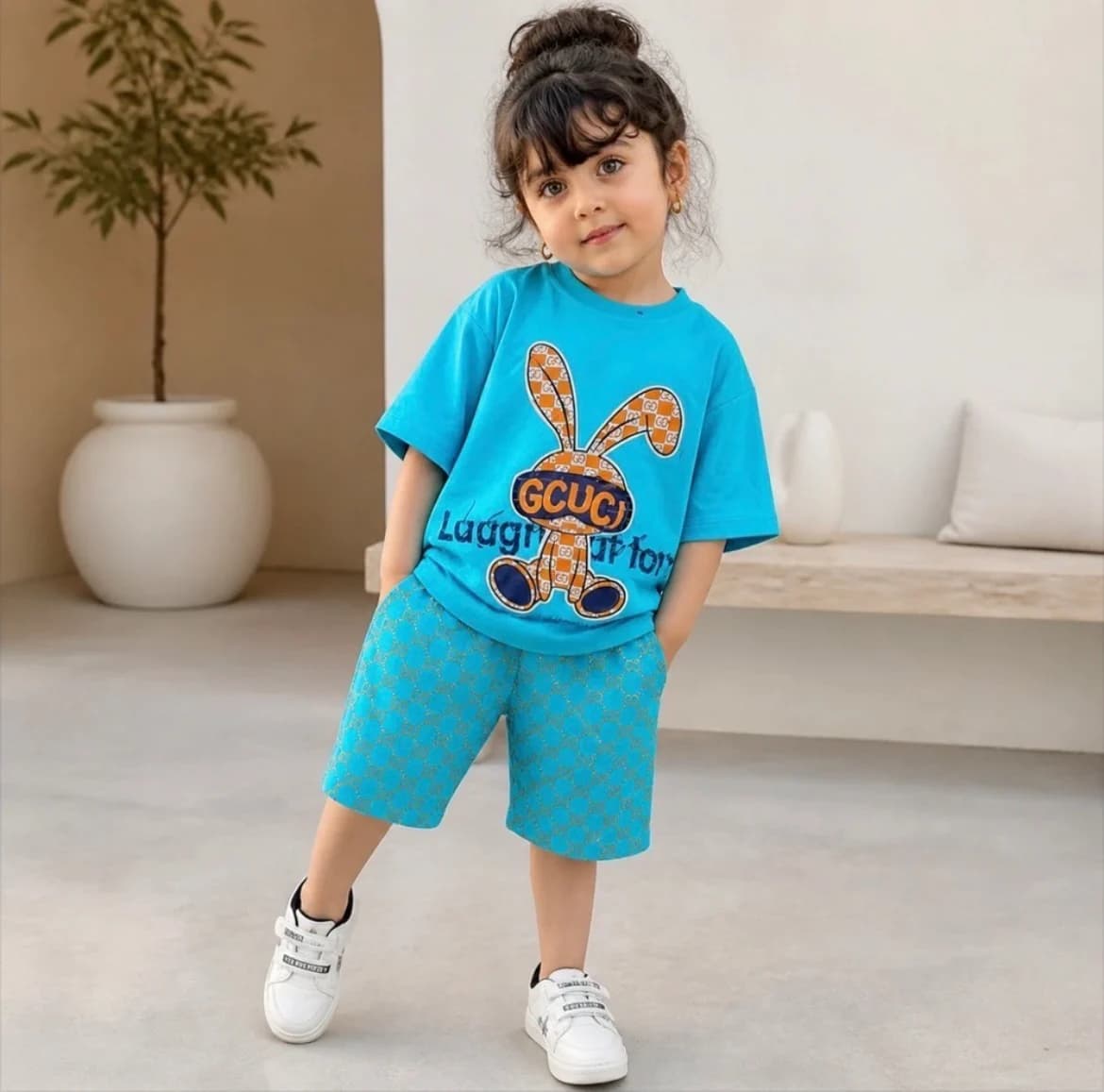 ست تیشرت شلوارک Gucci کد1014 — تصویر ۲