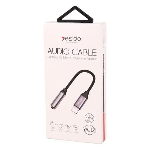 تبدیل یسیدو Yesido YAU21 Lightning to AUX 12cm — تصویر ۳