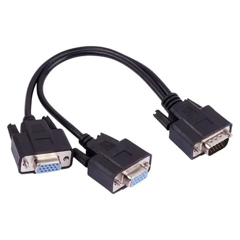 کابل تبدیل 1به 2 VGA دی نت مدل 1M-2F طول 0.20 متر