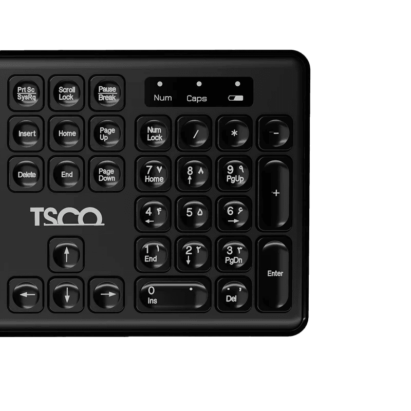 کیبورد بی‌سیم تسکو مدل TK 7005W | کیبورد وایرلس TSCO