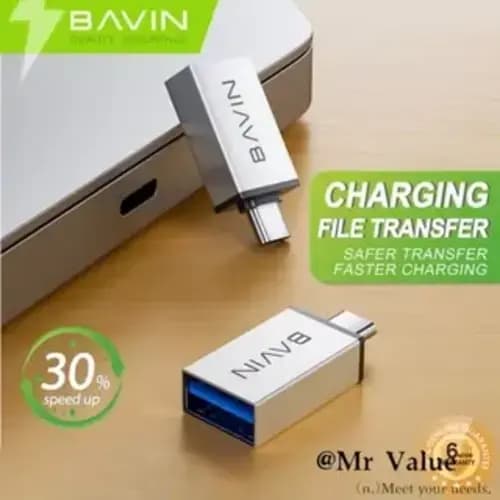 تبدیل فست usbبه تایپ سی باوین BAVIN OTG to TYPE C 08 — تصویر ۲