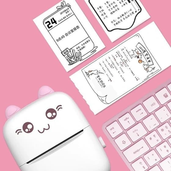 پرینتر مینی mini Printer طرح گربه — تصویر ۴