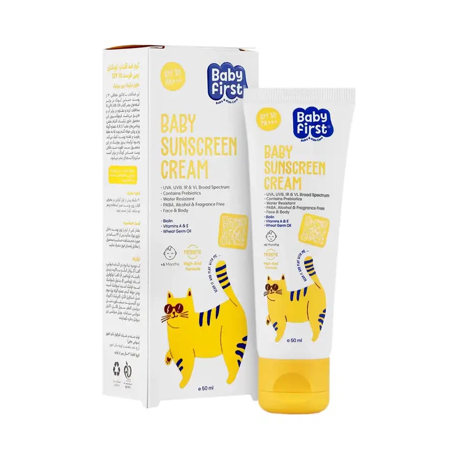 کرم ضدآفتاب کودکان بیبی فرست SPF30