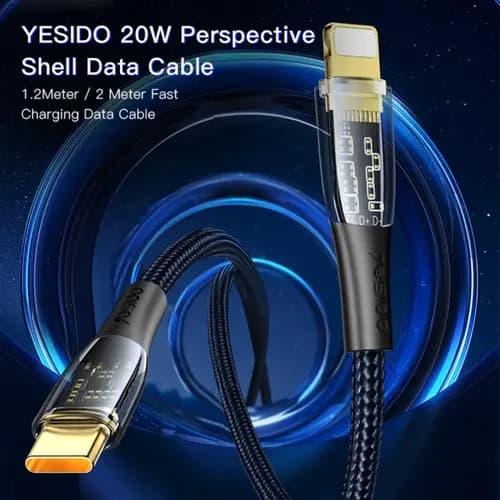 کابل Type-C/Lightning یسیدو 2 متری YESIDO CA102 — تصویر ۳