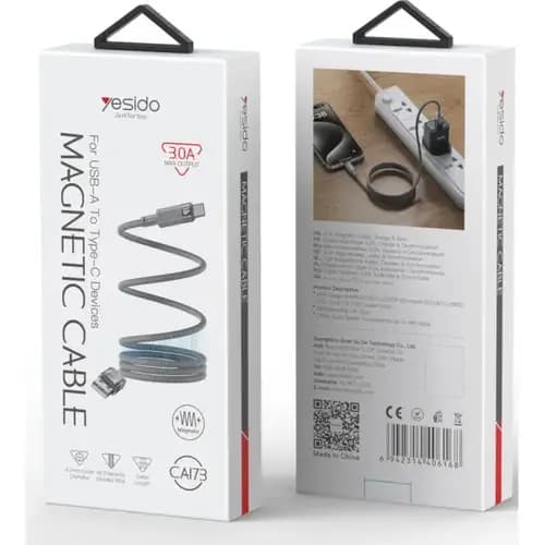 کابل شارژ فست مگنتی USB to Type C یسیدو YESIDO CA173 — تصویر ۳