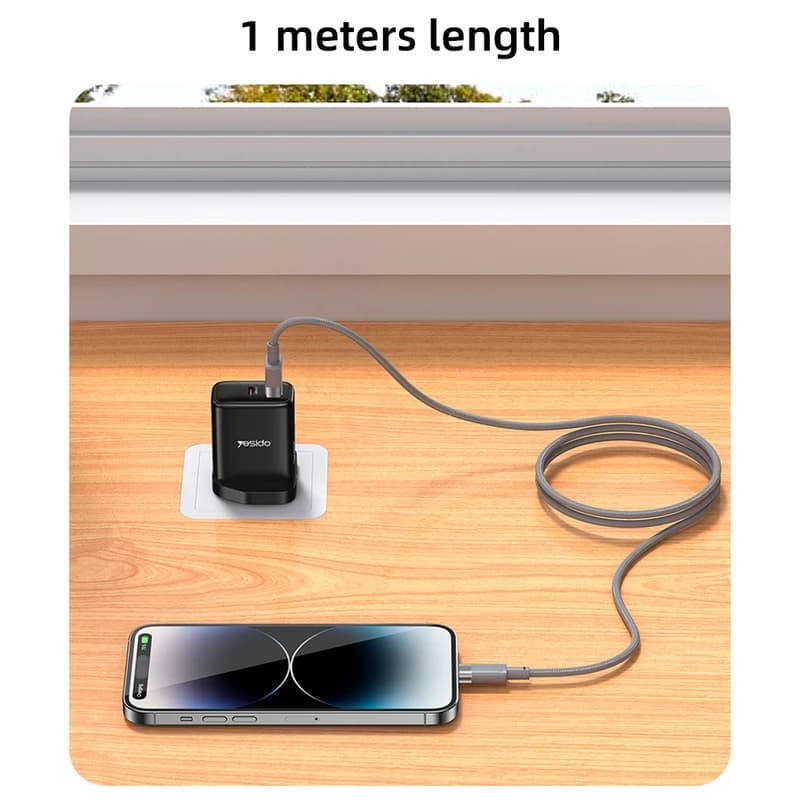 کابل شارژ فست مگنتی USB to Type C یسیدو YESIDO CA173 — تصویر ۱۰