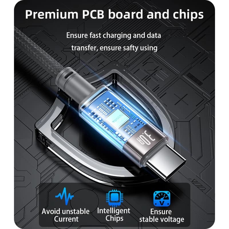 کابل شارژ فست مگنتی USB to Type C یسیدو YESIDO CA173 — تصویر ۹