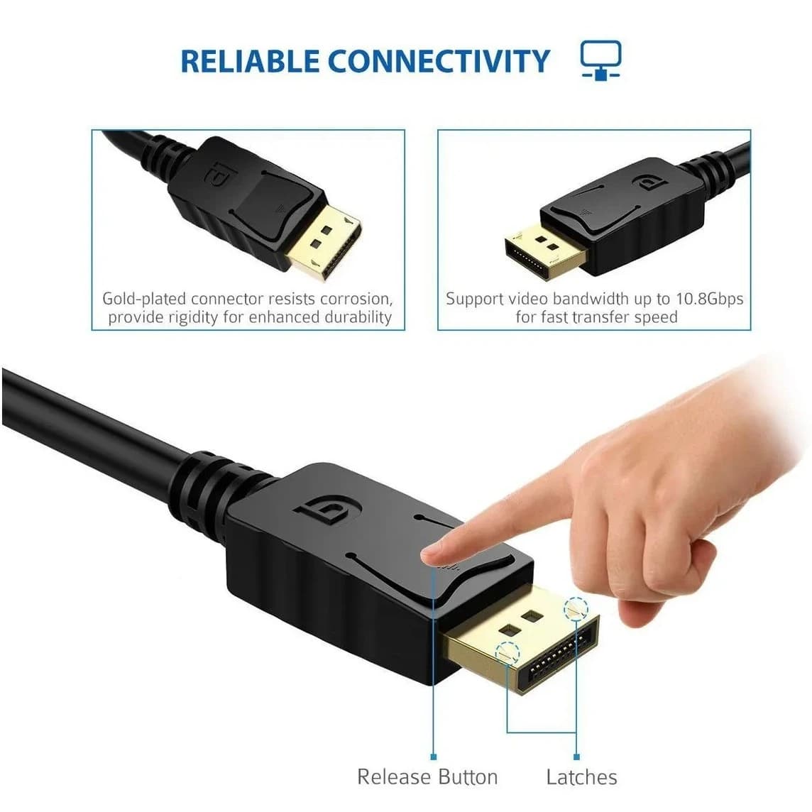 کابل تبدیل Display به VGA برند enet مدل En-CoD4012 — تصویر ۴