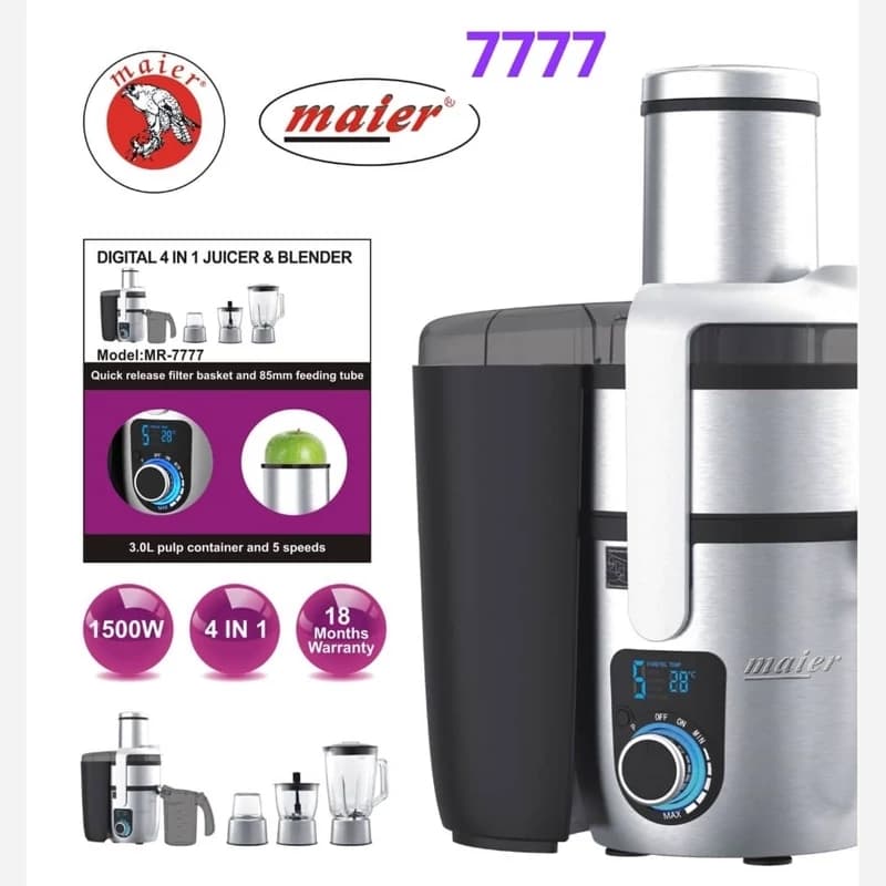 آبمیوه گیری 4 کاره دیجیتال مایر مدل MR-7777