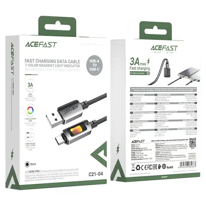 کابل Type-C ایس‌فست ACEFAST C21 – 04 طول 1.2 متر شدت جریان 3 آمپر — تصویر ۷