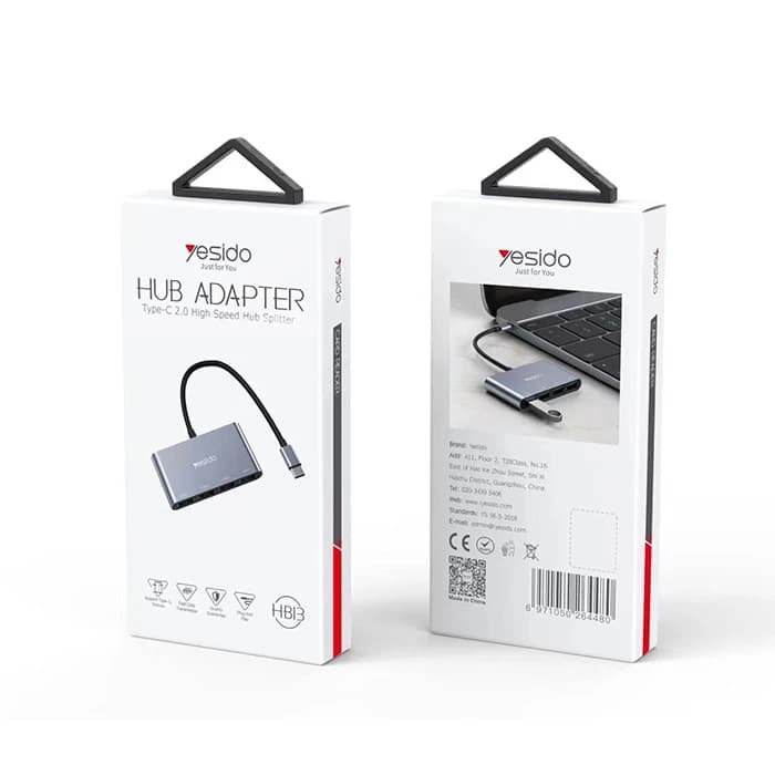 هاب 4 پورت USB-C یسیدو مدل HB13 — تصویر ۴