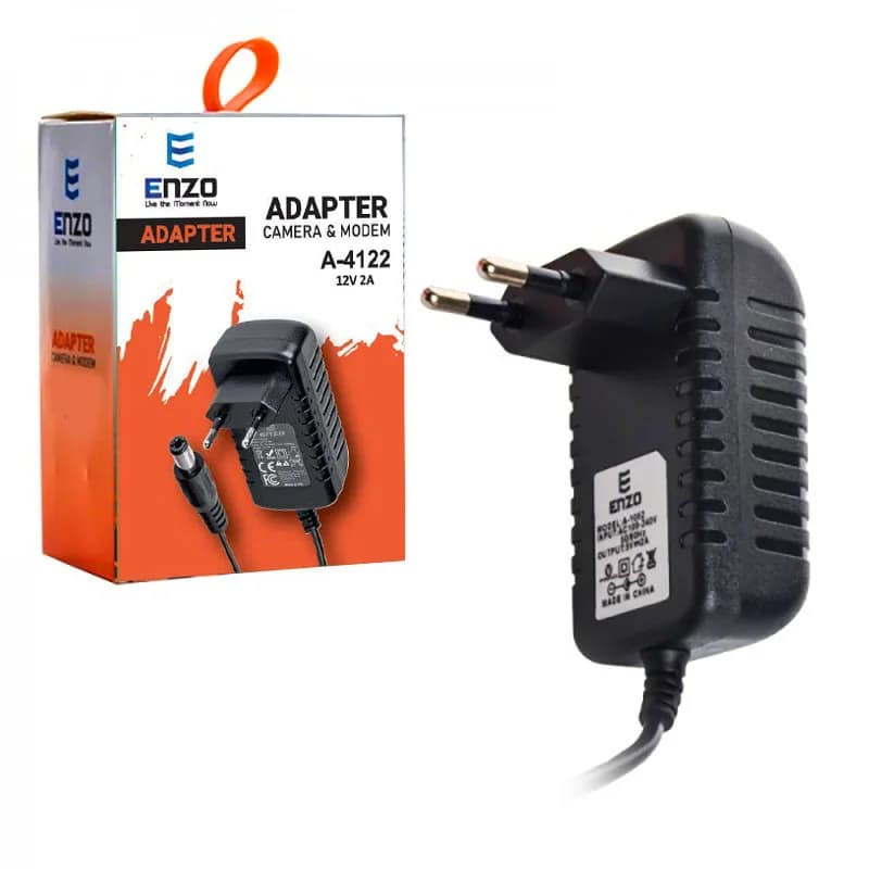 آداپتور مودم انزو مدل ENZO A-4122 12V 2A — تصویر ۳