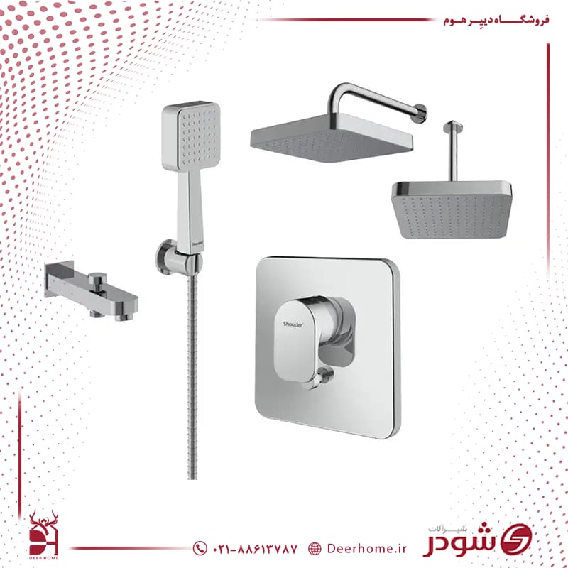 شیر حمام توکار تیپ 4 مدل تاین شودر — تصویر ۹