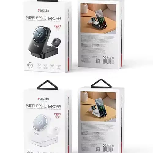 شارژر وایرلس فست سه کاره 15W یسیدو YESIDO DS27 — تصویر ۳