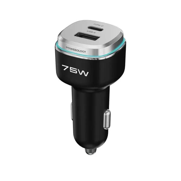 شارژر فندکی پاورولوژی 75W Dual Port High Power Car Charger