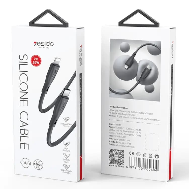 کابل تایپ سی به لایتنینگ یسیدو YESIDO CA151 — تصویر ۱۱