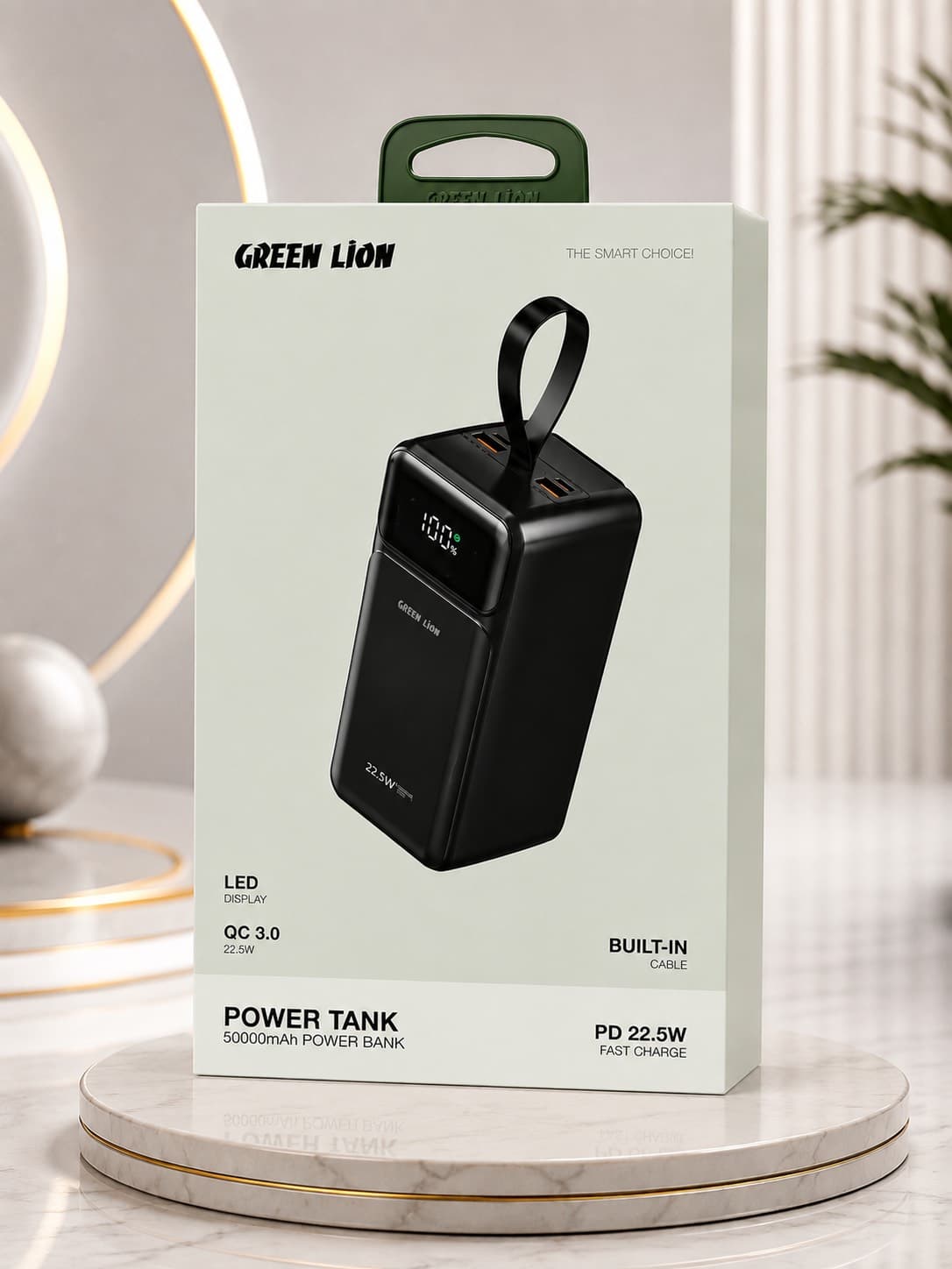 پاوربانک Green Lion Power Tank با ظرفیت 50000 میلی‌آمپر