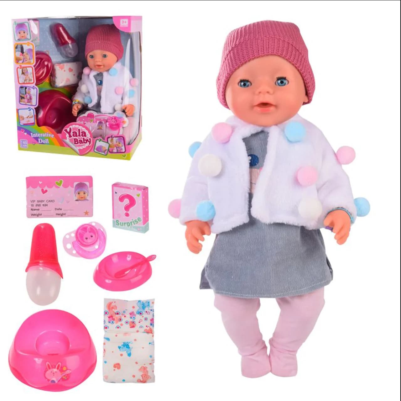 عروسک Yala Baby مدل نوزاد خیس کن 45 سانت