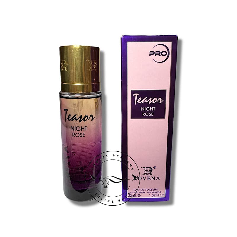 عطر نایت رز روونا ۳۰ میل | مشابه لانکوم میدنایت رز | رایحه‌ای شیرین و گلی