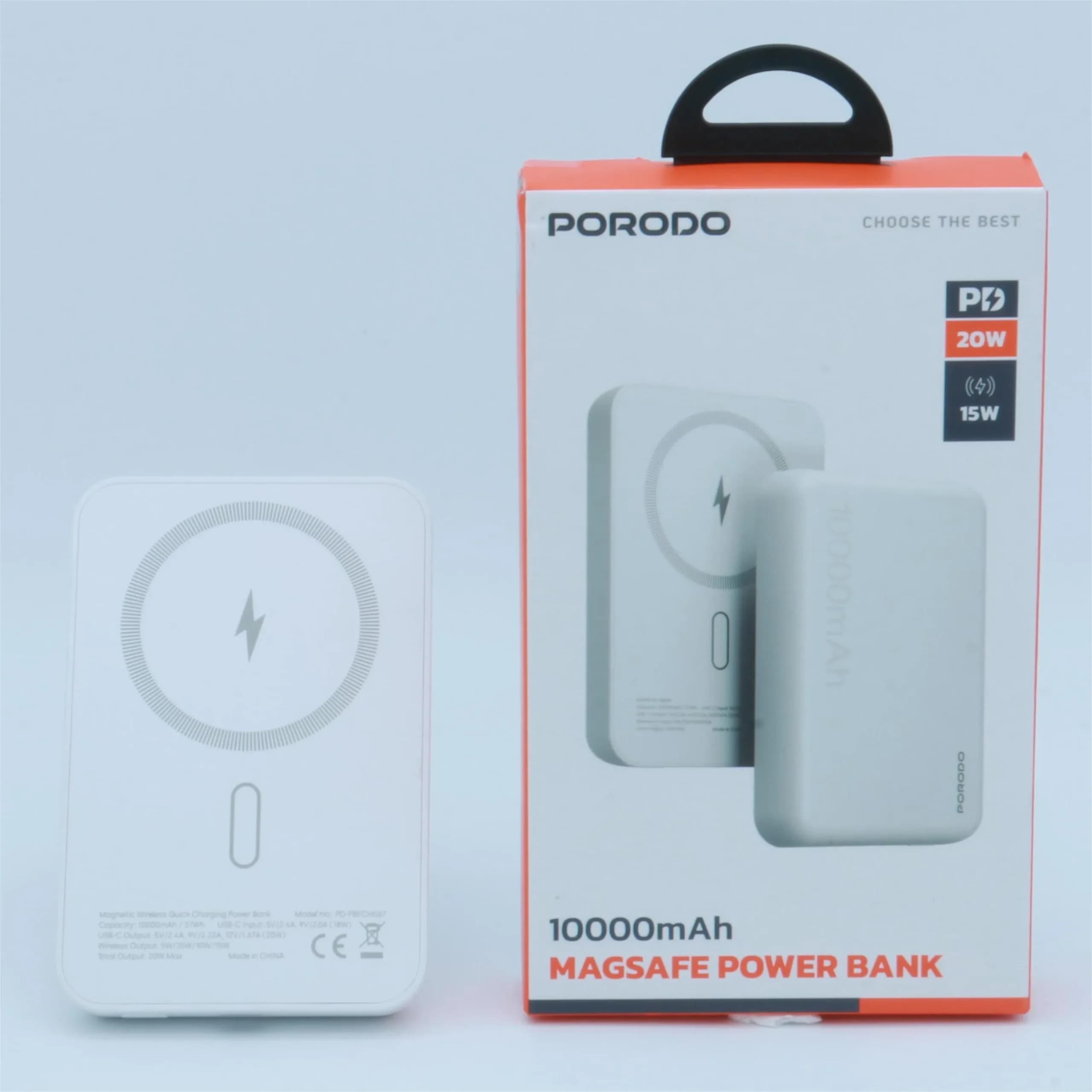 پاوربانک مگ‌سیف Porodo مدل PB067 با ظرفیت 10000 میلی‌آمپرساعت — تصویر ۵
