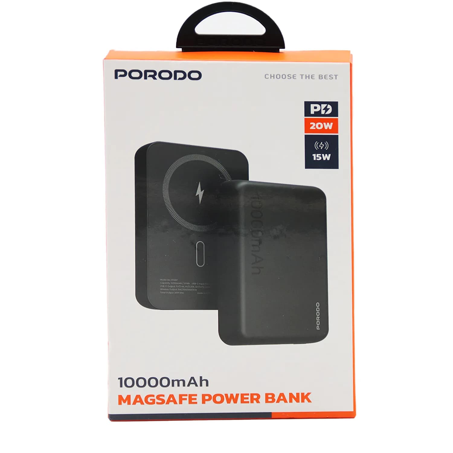 پاوربانک مگ‌سیف Porodo مدل PB067 با ظرفیت 10000 میلی‌آمپرساعت — تصویر ۳
