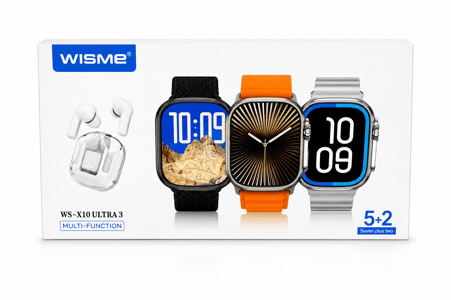 ساعت هوشمند WS-X19 ULTRA 3 همراه با ایرپاد و بند 5
