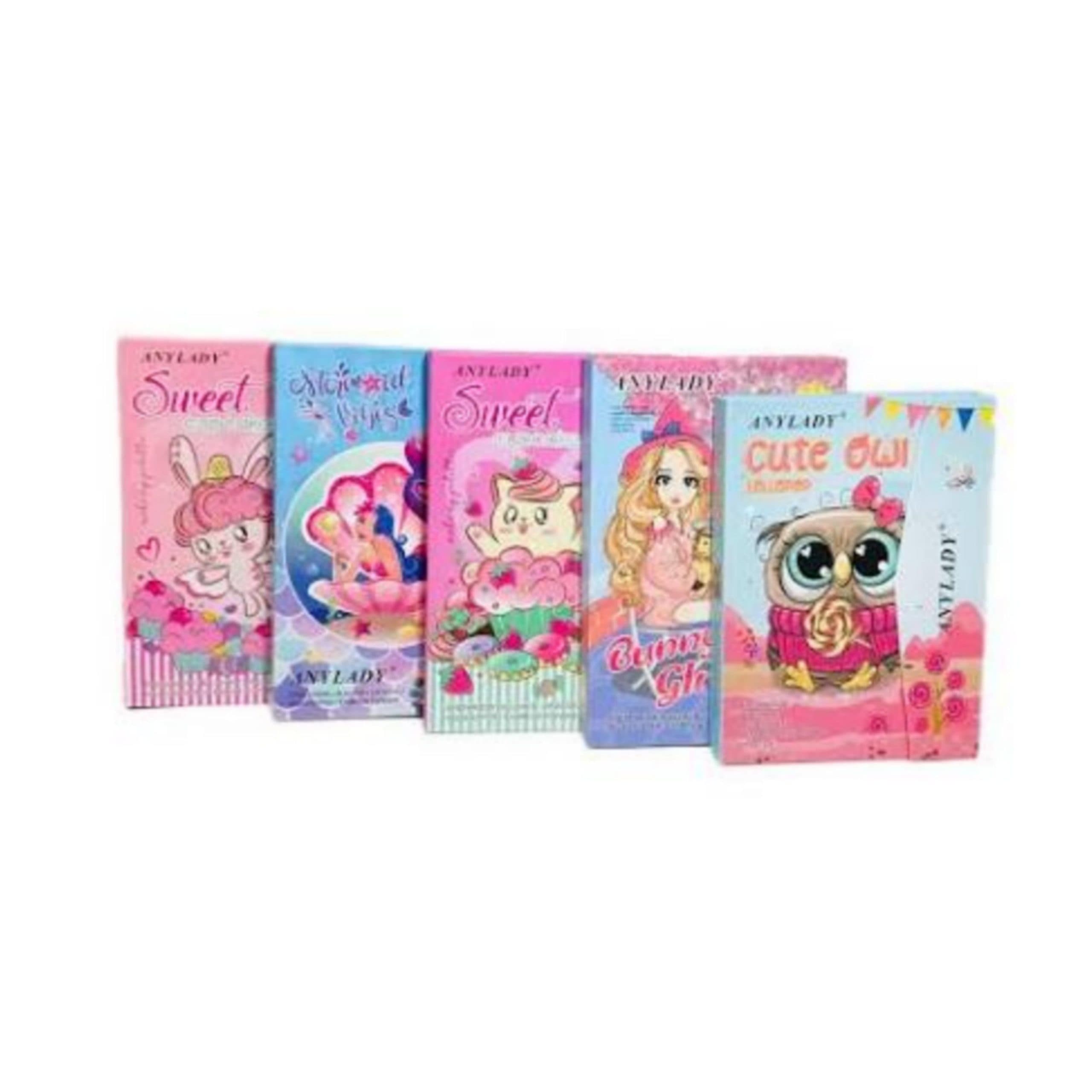 پالت سایه چشم ۲۸ رنگ انی لیدی Ani Lady طرح جغد؛ مات و شاین Ani Lady Cute Owl Eyeshadow Palette — تصویر ۳