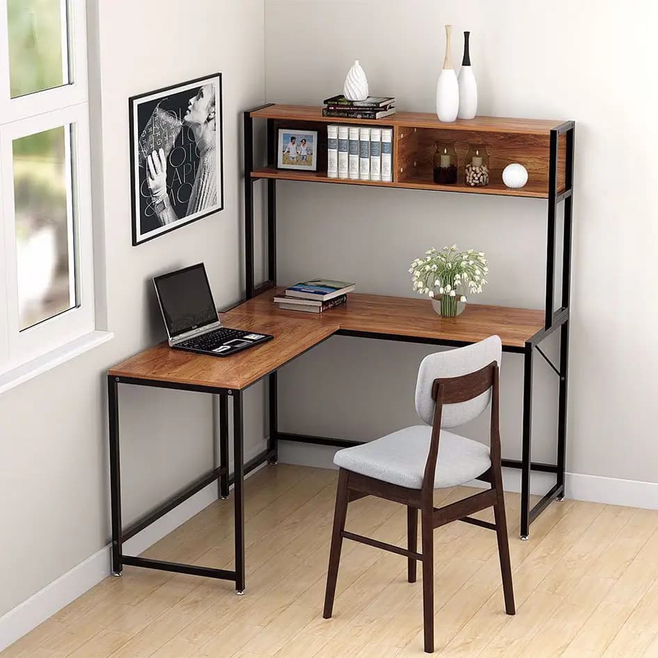 میز تحریر چوب و فلز کتابخانه دار CHH-120