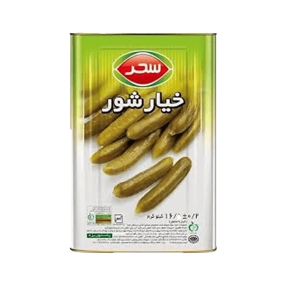 خیار شور درجه 1 سحر حلب 16 کیلویی