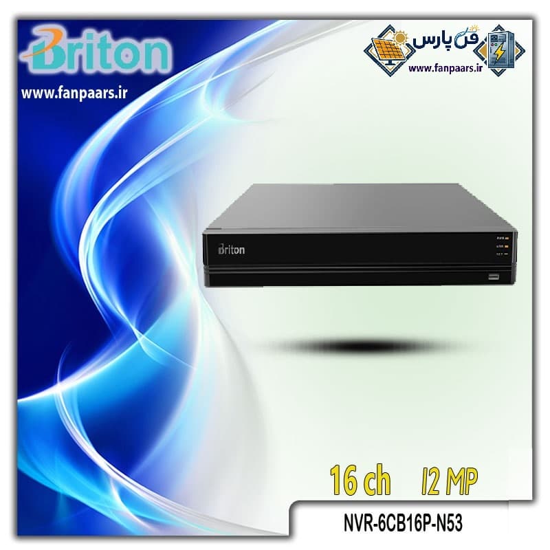 دستگاه ذخیره‌ساز تحت شبکه ۱۶ کانال برایتون مدل NVR-6CB16P-N53