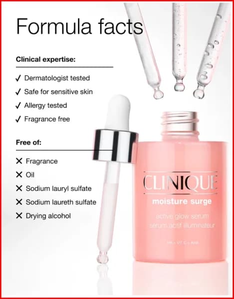 سرم آبرسان و درخشان‌کننده کلینیک Clinique Moisture Surge Active Glow Serum — تصویر ۵