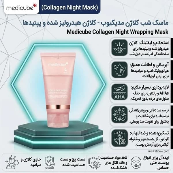 ماسک شب کلاژن مدیکیوب Medicube Collagen Night Wrapping Mask