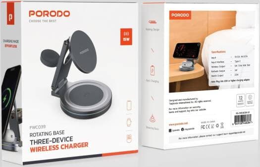 شارژر وایرلس سه کاره Wireless Charger — تصویر ۴