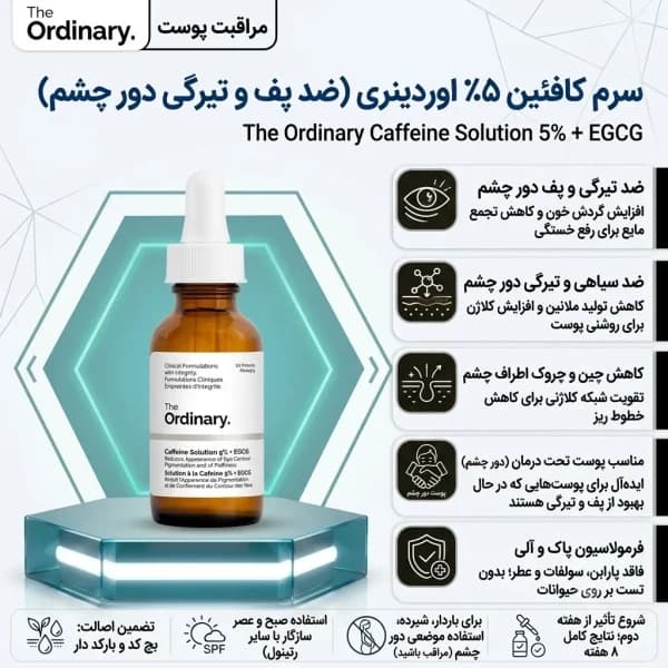 سرم کافئین اوردینری ۵درصد – The Ordinary Caffeine Solution 5% + EGCG