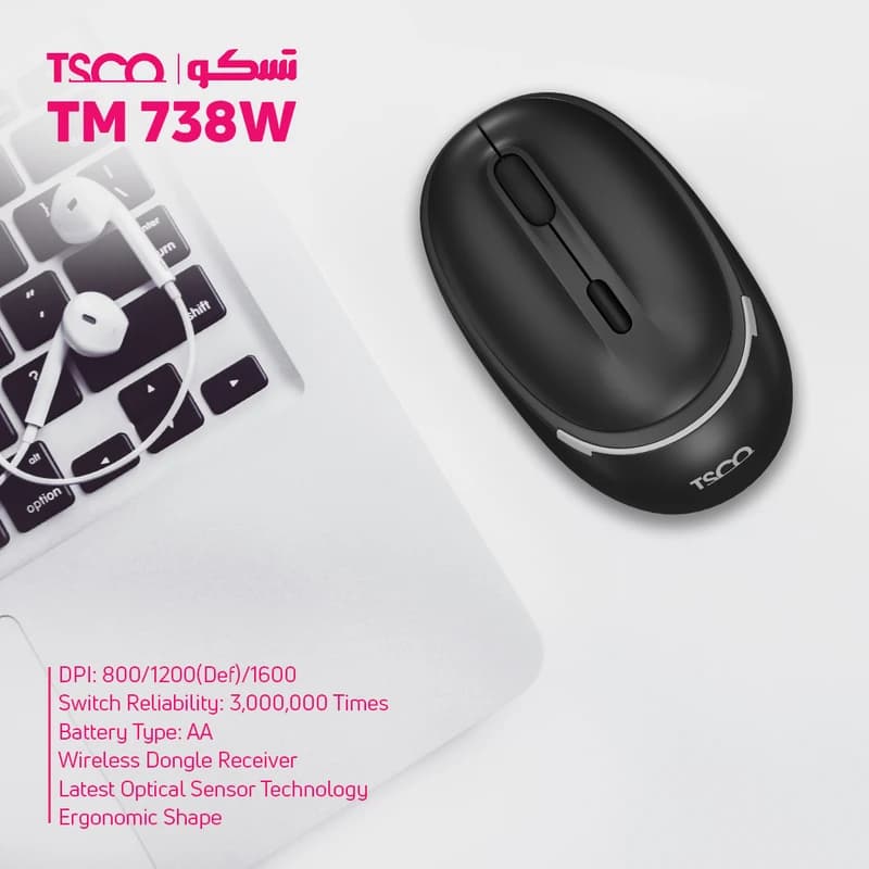 موس بی سیم TSCO TM 738W — تصویر ۶