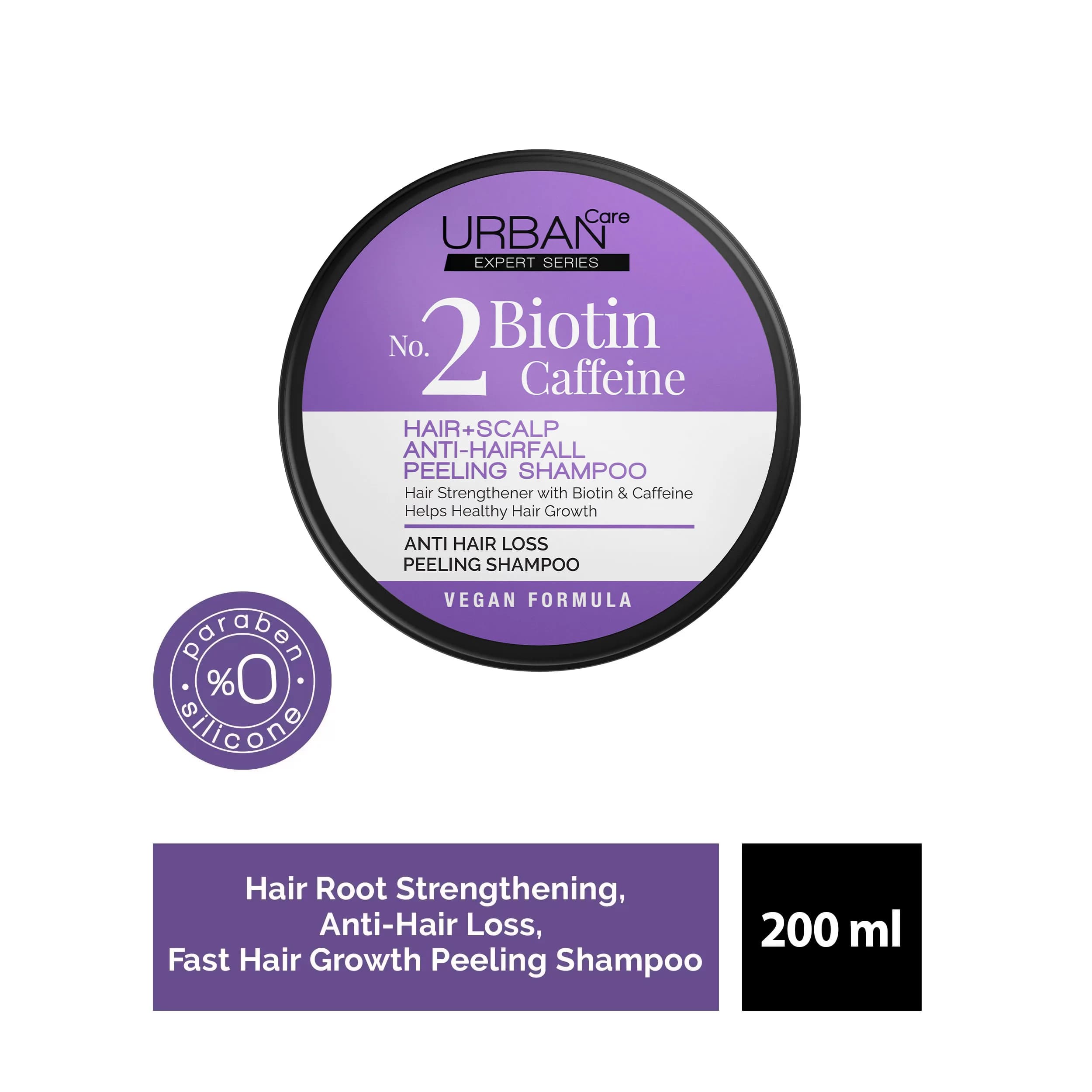 اسکراب سر اربن کر Urban Care ضد ریزش و تقویت کننده حاوی بیوتین، کافئین کریستال نمک طبیعی، حجم 240ml — تصویر ۳