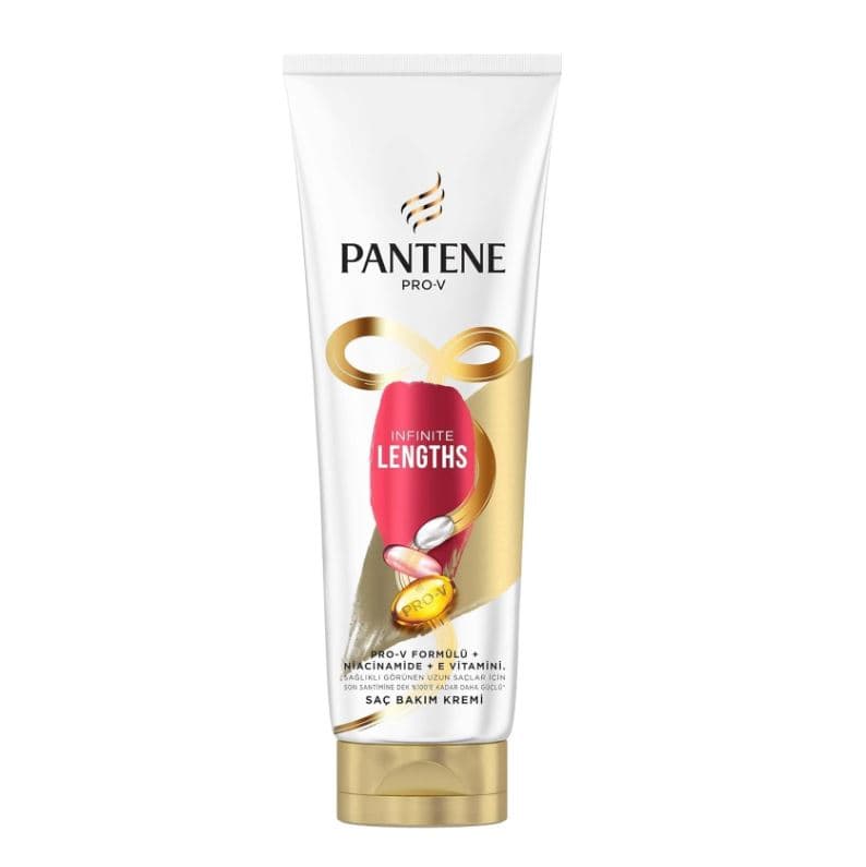 کرم مو پنتن Pantene نرم کننده مدل Infinite Lengths مناسب موهای بلند و آسیب، حجم 275ML