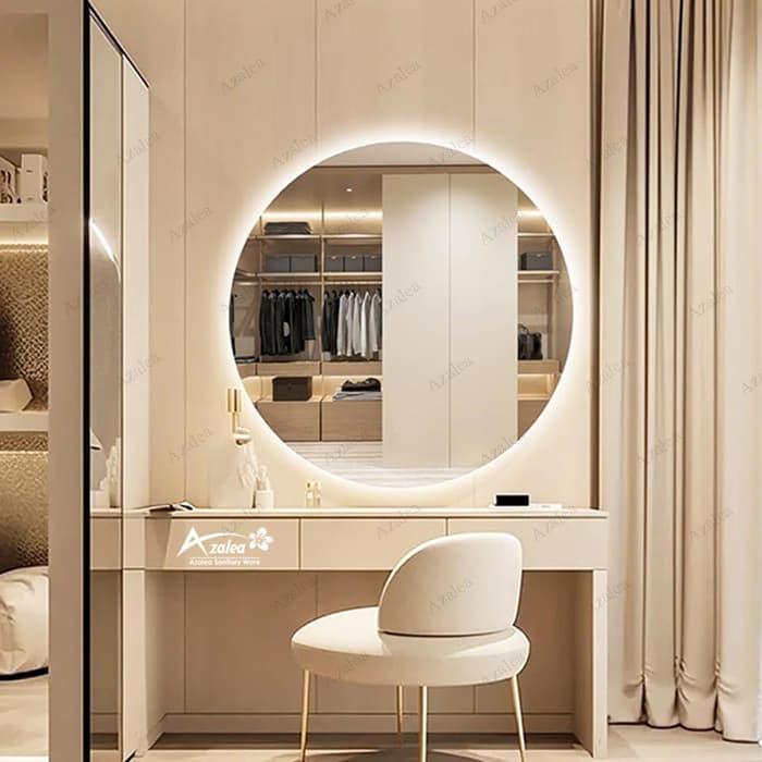 آینه آزالیا مدل آینه بک لایت گرد GBC(round mirror)
