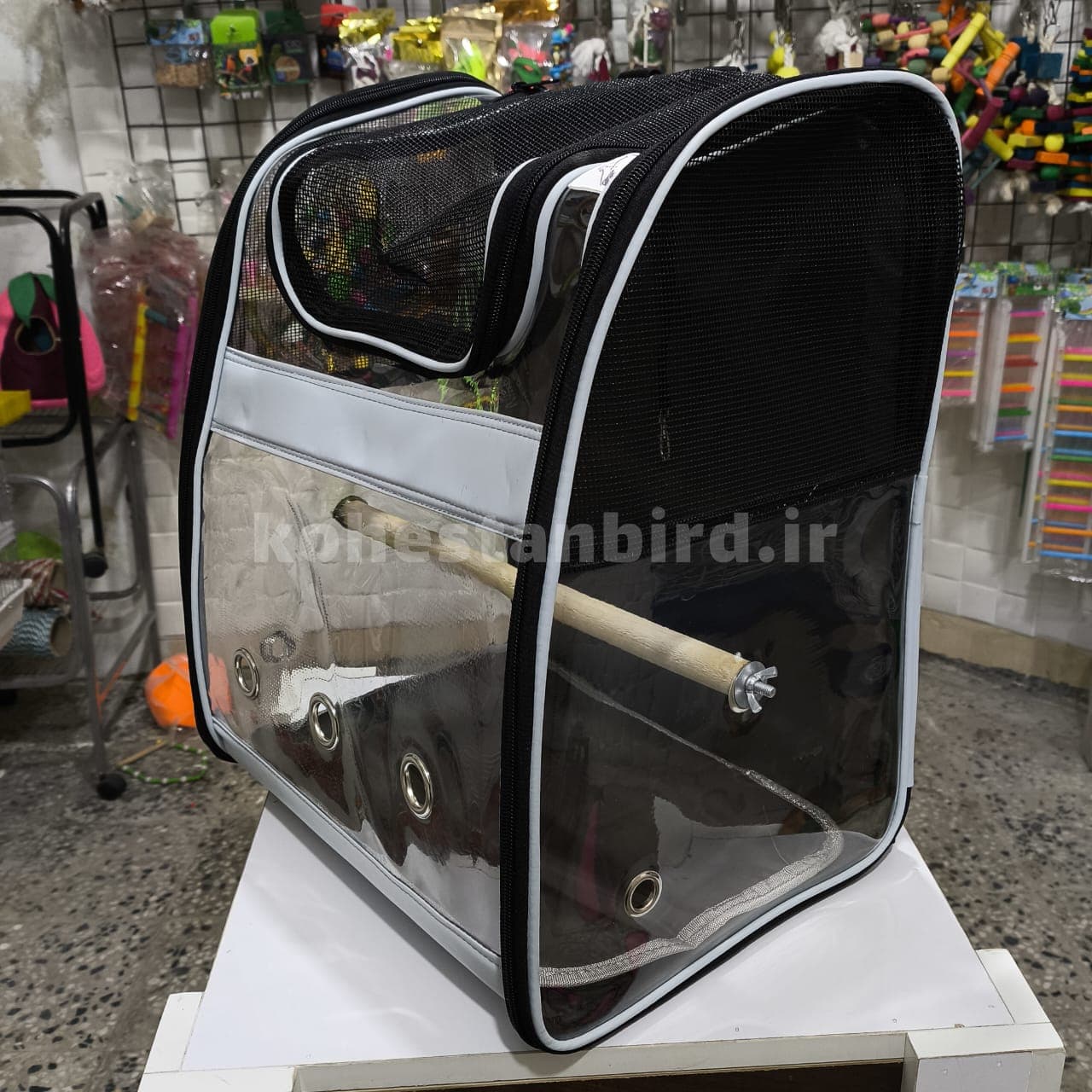کیف حمل طلقی آبی پاستیلی