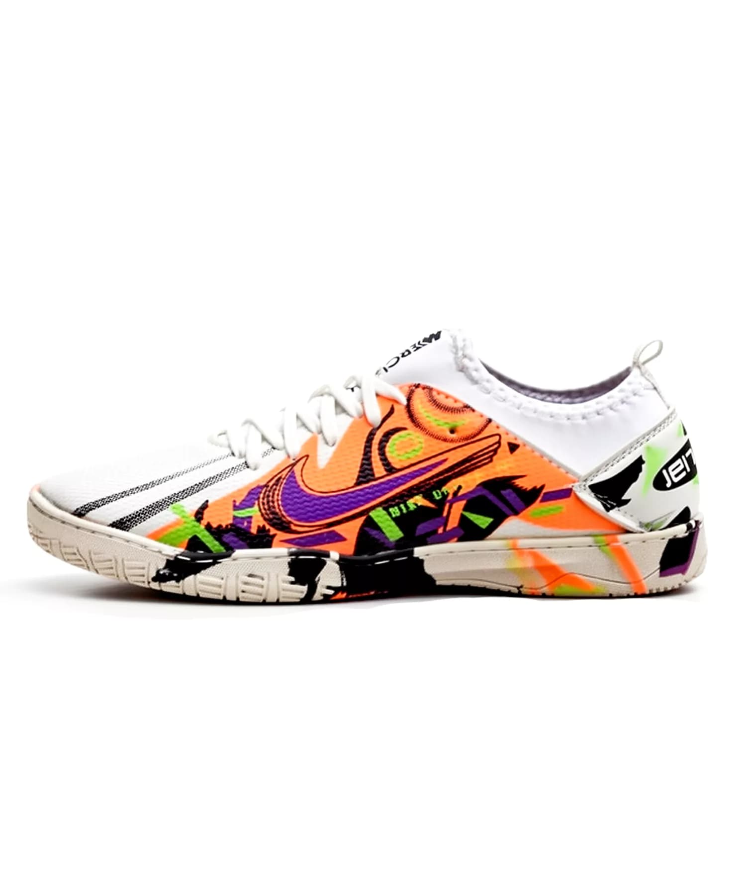 کفش سالنی نایک مرکوریال سفید نارنجی Nike mercurial — تصویر ۲