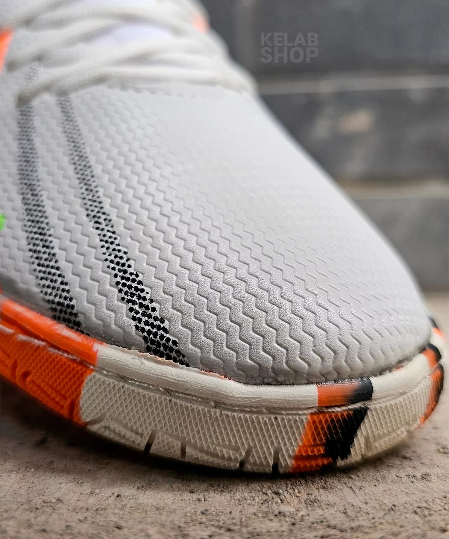کفش سالنی نایک مرکوریال سفید نارنجی Nike mercurial — تصویر ۶