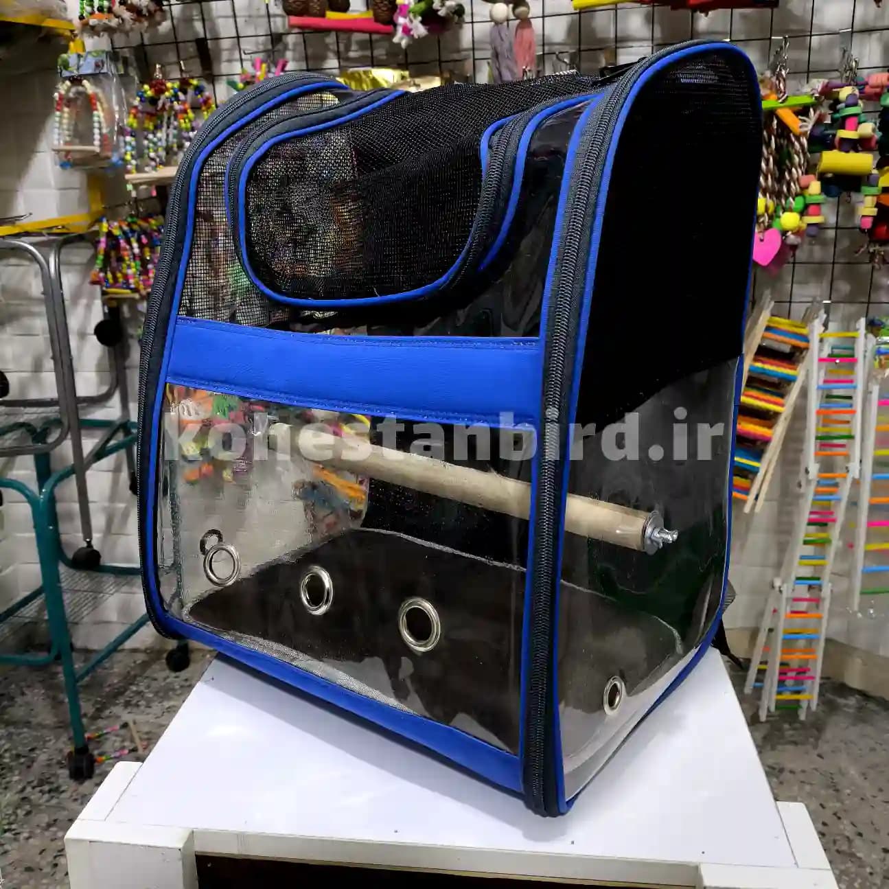کیف حمل طلقی آبی کاربنی — تصویر ۳