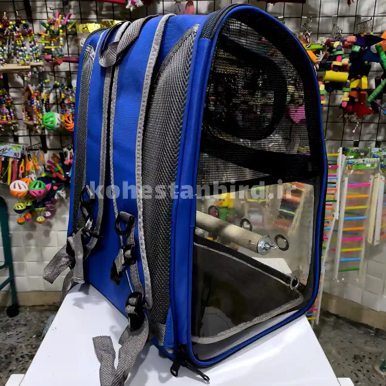 کیف حمل طلقی آبی کاربنی — تصویر ۴