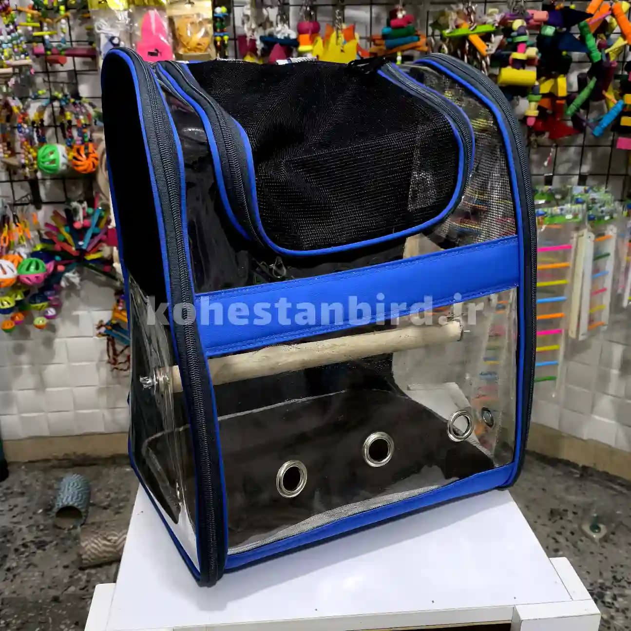 کیف حمل طلقی آبی کاربنی — تصویر ۵