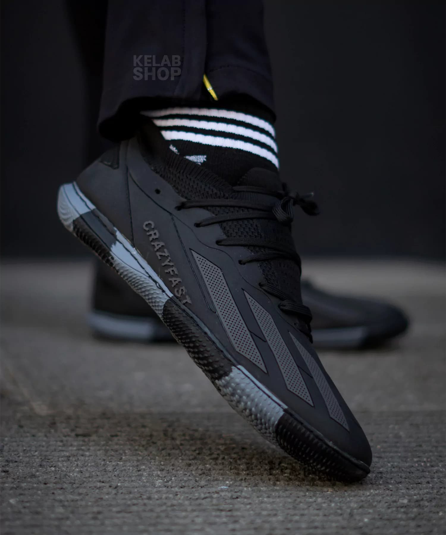 کفش سالنی آدیداس ایکس کریزی فست مشکی Adidas X Crazy Fast — تصویر ۵